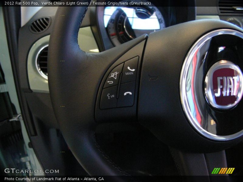 Verde Chiaro (Light Green) / Tessuto Grigio/Nero (Grey/Black) 2012 Fiat 500 Pop
