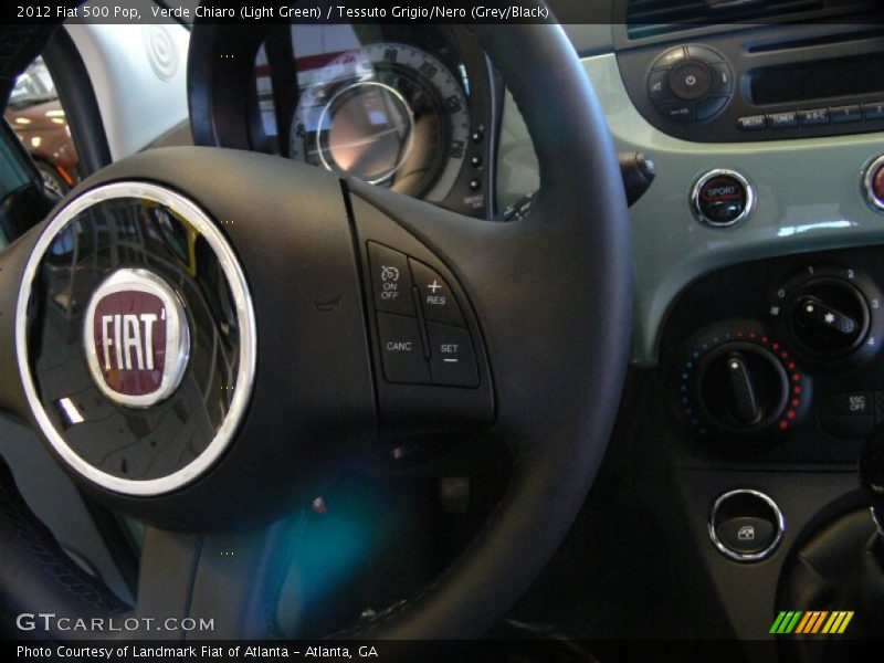 Verde Chiaro (Light Green) / Tessuto Grigio/Nero (Grey/Black) 2012 Fiat 500 Pop