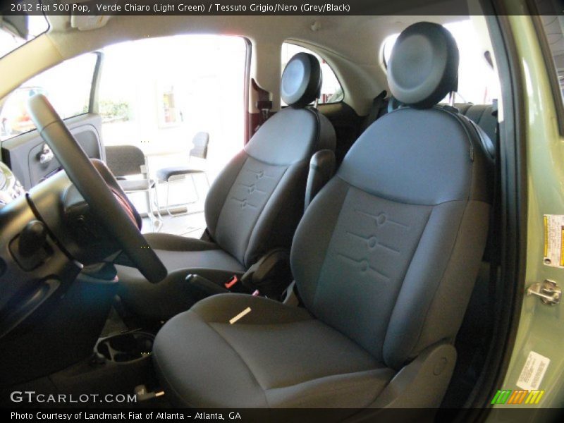 Verde Chiaro (Light Green) / Tessuto Grigio/Nero (Grey/Black) 2012 Fiat 500 Pop