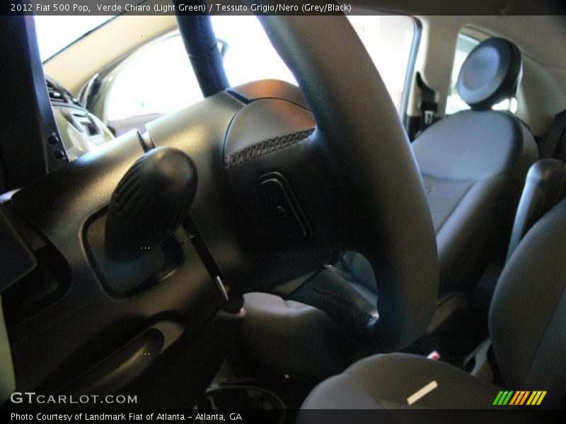 Verde Chiaro (Light Green) / Tessuto Grigio/Nero (Grey/Black) 2012 Fiat 500 Pop