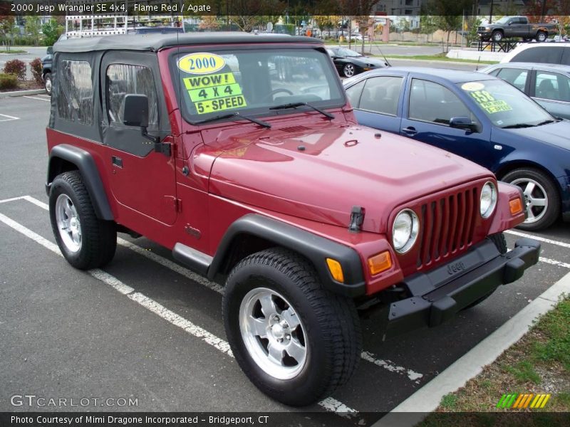 Flame Red / Agate 2000 Jeep Wrangler SE 4x4