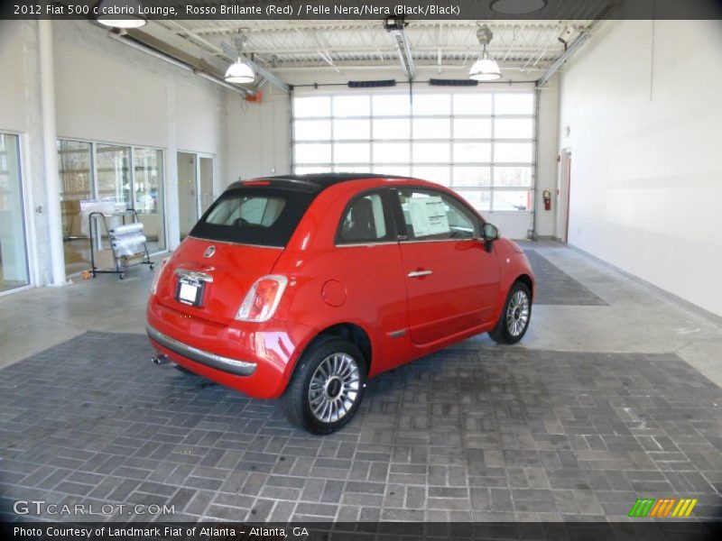 Rosso Brillante (Red) / Pelle Nera/Nera (Black/Black) 2012 Fiat 500 c cabrio Lounge