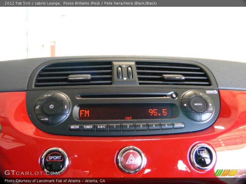 Rosso Brillante (Red) / Pelle Nera/Nera (Black/Black) 2012 Fiat 500 c cabrio Lounge