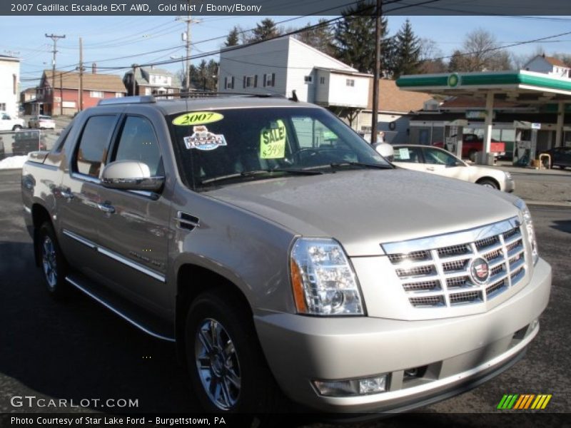 Gold Mist / Ebony/Ebony 2007 Cadillac Escalade EXT AWD