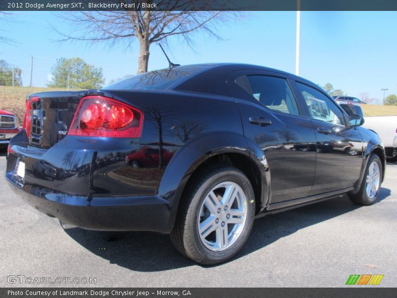 Blackberry Pearl / Black 2012 Dodge Avenger SXT