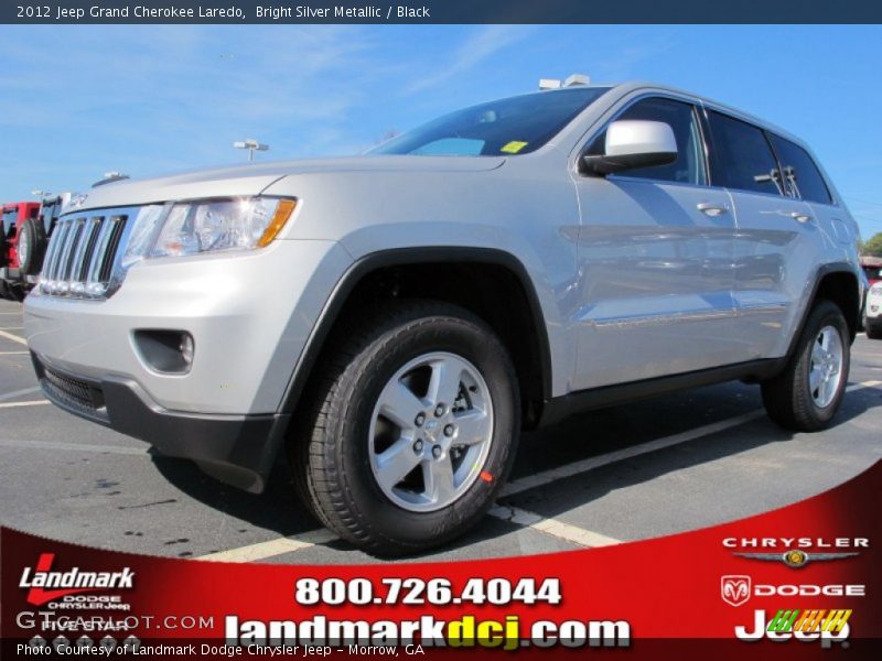 Bright Silver Metallic / Black 2012 Jeep Grand Cherokee Laredo