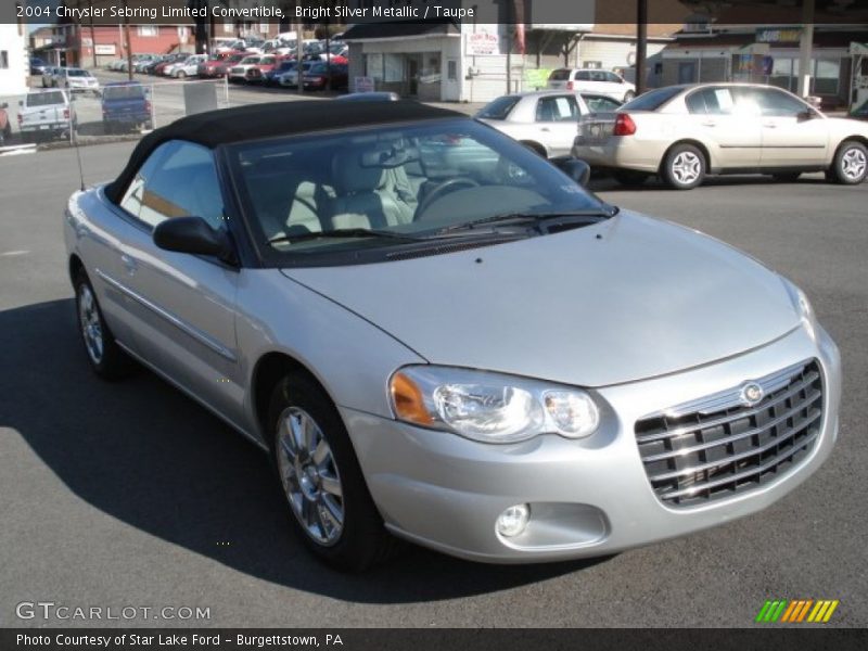 Bright Silver Metallic / Taupe 2004 Chrysler Sebring Limited Convertible
