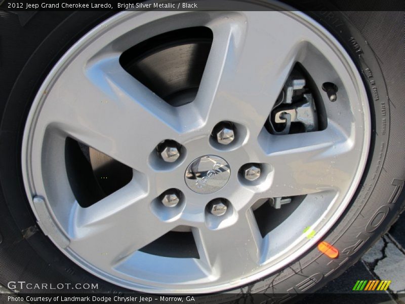 Bright Silver Metallic / Black 2012 Jeep Grand Cherokee Laredo