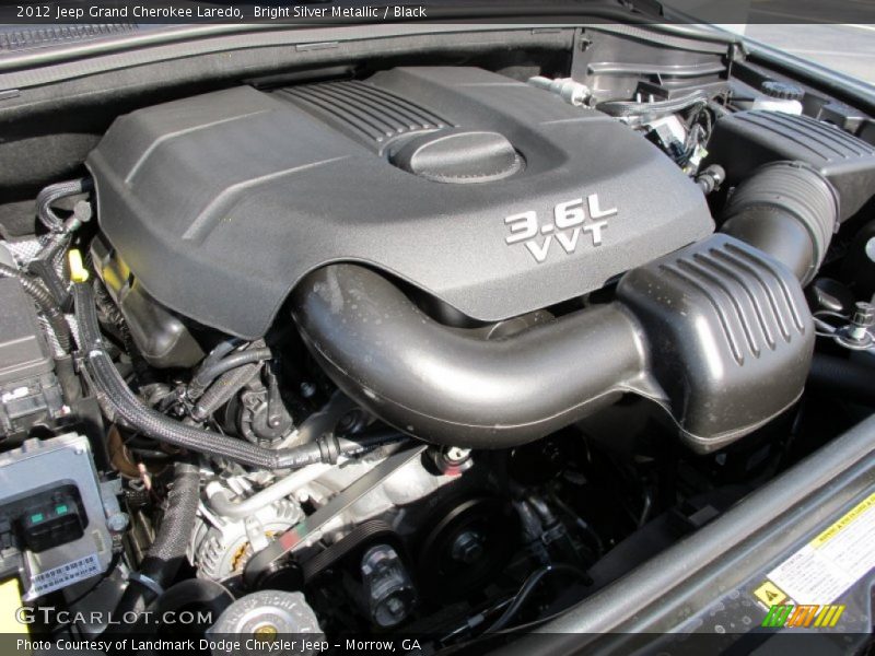 Bright Silver Metallic / Black 2012 Jeep Grand Cherokee Laredo