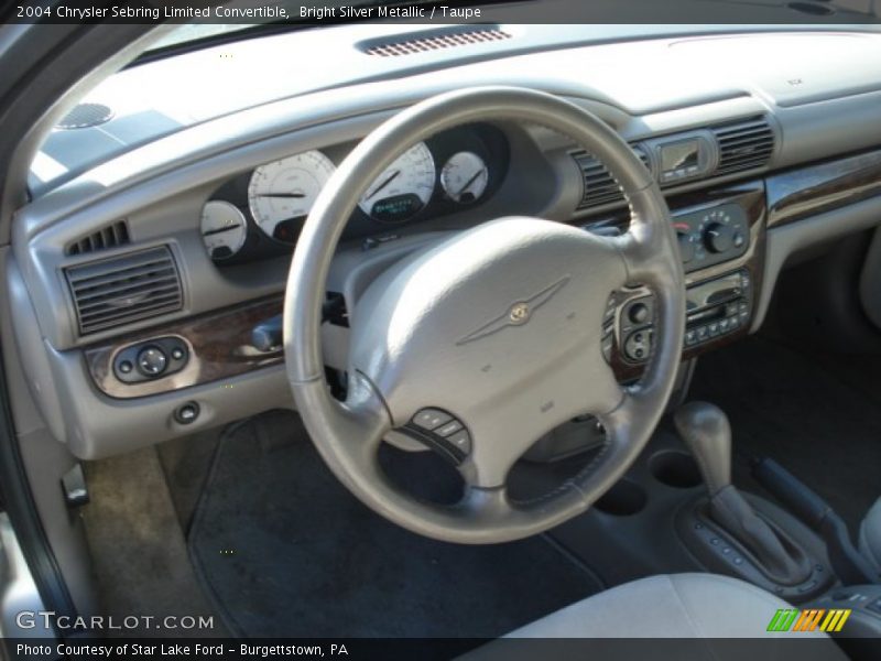 Bright Silver Metallic / Taupe 2004 Chrysler Sebring Limited Convertible