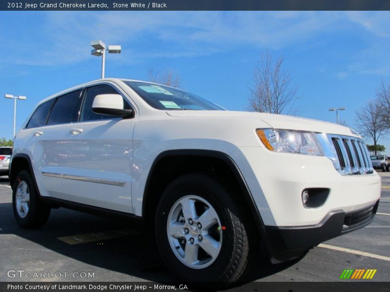 Stone White / Black 2012 Jeep Grand Cherokee Laredo