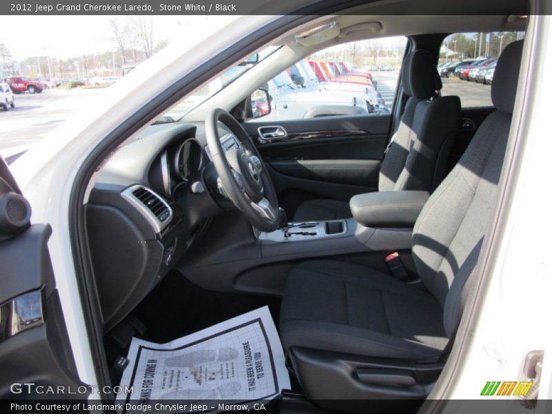 Stone White / Black 2012 Jeep Grand Cherokee Laredo