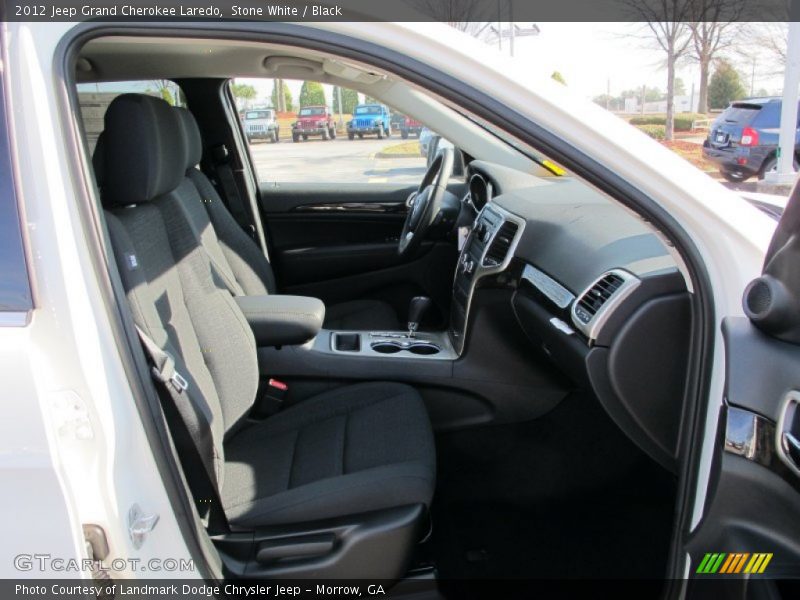 Stone White / Black 2012 Jeep Grand Cherokee Laredo