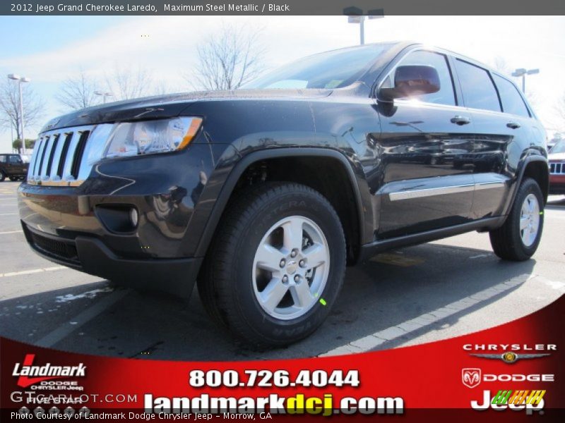 Maximum Steel Metallic / Black 2012 Jeep Grand Cherokee Laredo