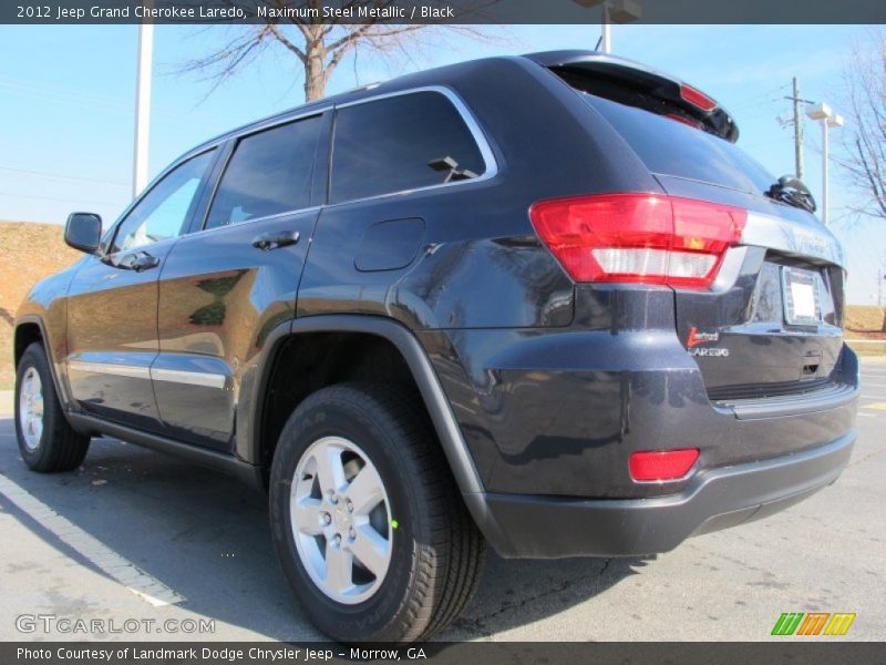 Maximum Steel Metallic / Black 2012 Jeep Grand Cherokee Laredo