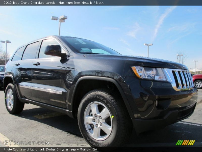 Maximum Steel Metallic / Black 2012 Jeep Grand Cherokee Laredo