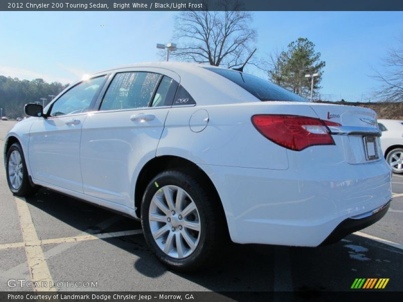 Bright White / Black/Light Frost 2012 Chrysler 200 Touring Sedan