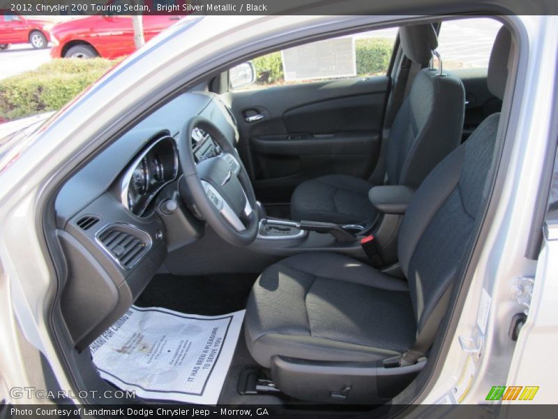 Bright Silver Metallic / Black 2012 Chrysler 200 Touring Sedan