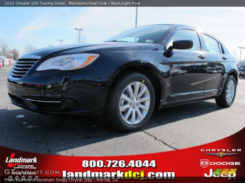 Blackberry Pearl Coat / Black/Light Frost 2012 Chrysler 200 Touring Sedan