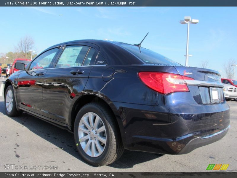 Blackberry Pearl Coat / Black/Light Frost 2012 Chrysler 200 Touring Sedan