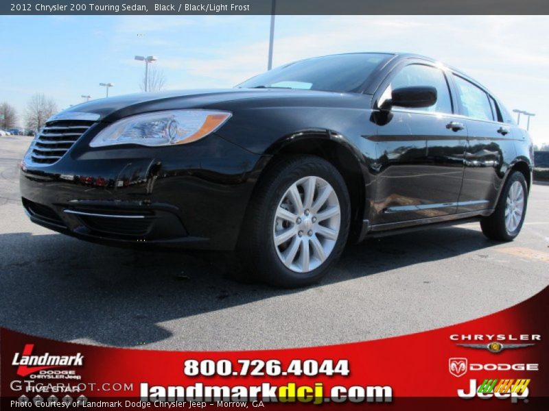 Black / Black/Light Frost 2012 Chrysler 200 Touring Sedan