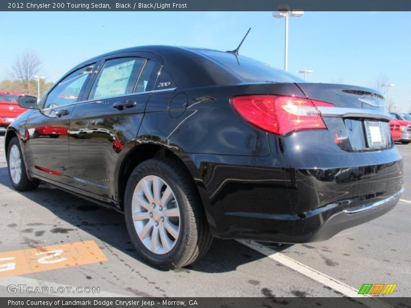 Black / Black/Light Frost 2012 Chrysler 200 Touring Sedan