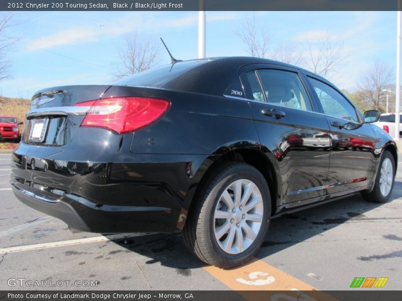 Black / Black/Light Frost 2012 Chrysler 200 Touring Sedan