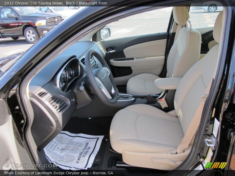 Black / Black/Light Frost 2012 Chrysler 200 Touring Sedan