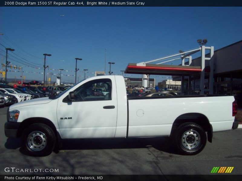 Bright White / Medium Slate Gray 2008 Dodge Ram 1500 ST Regular Cab 4x4