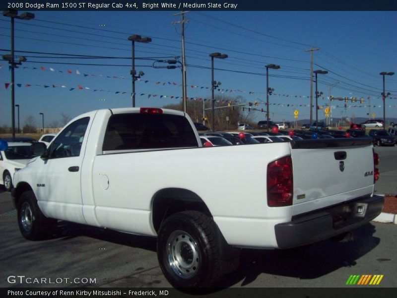 Bright White / Medium Slate Gray 2008 Dodge Ram 1500 ST Regular Cab 4x4