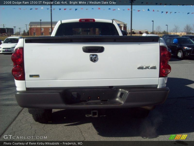Bright White / Medium Slate Gray 2008 Dodge Ram 1500 ST Regular Cab 4x4