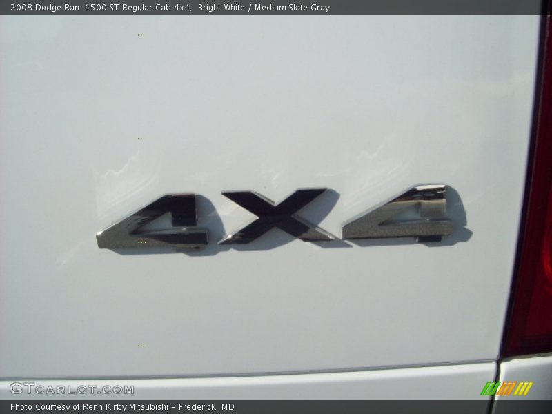 Bright White / Medium Slate Gray 2008 Dodge Ram 1500 ST Regular Cab 4x4
