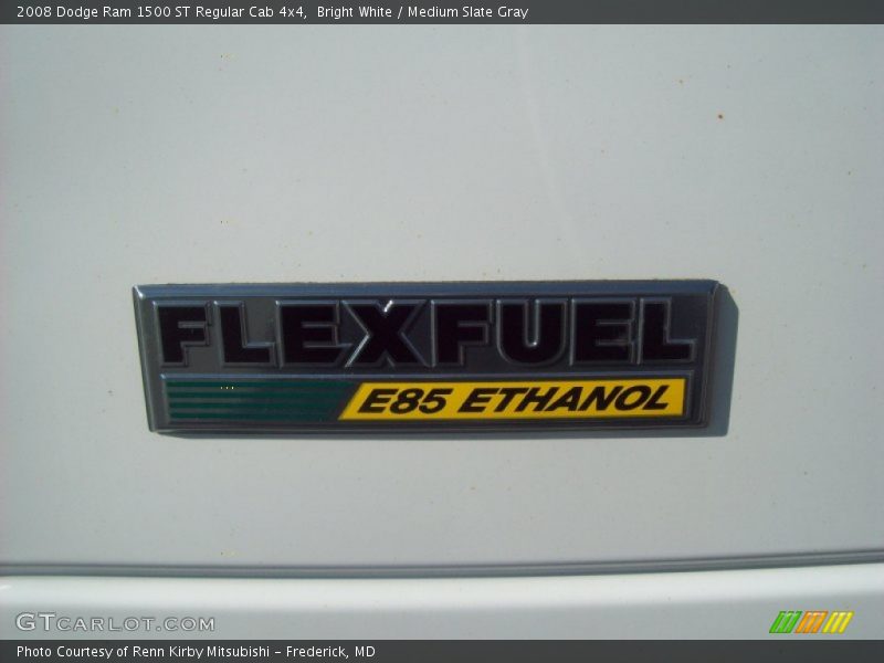Bright White / Medium Slate Gray 2008 Dodge Ram 1500 ST Regular Cab 4x4