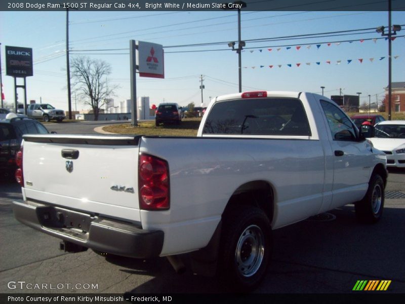 Bright White / Medium Slate Gray 2008 Dodge Ram 1500 ST Regular Cab 4x4