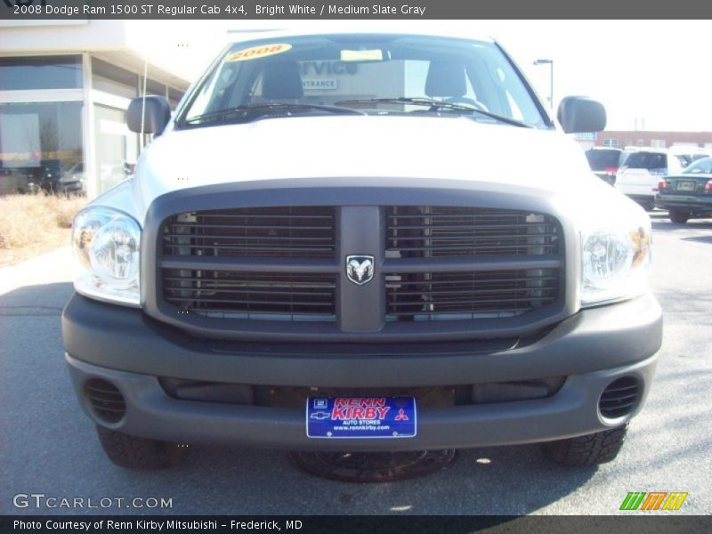 Bright White / Medium Slate Gray 2008 Dodge Ram 1500 ST Regular Cab 4x4