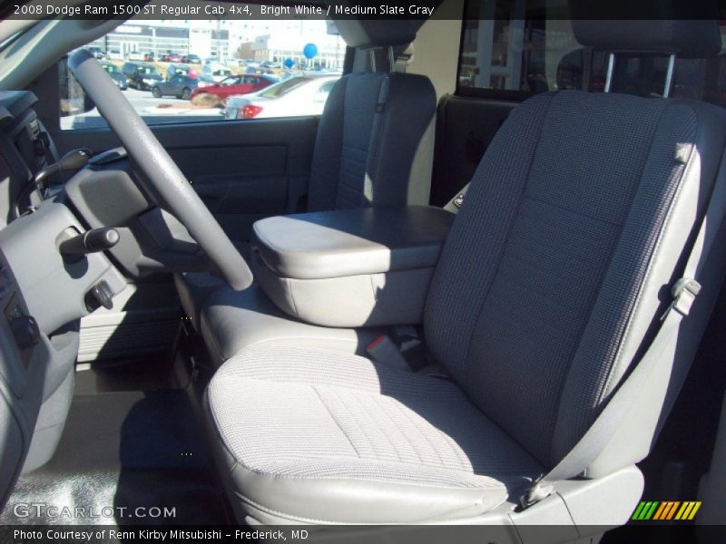 Bright White / Medium Slate Gray 2008 Dodge Ram 1500 ST Regular Cab 4x4