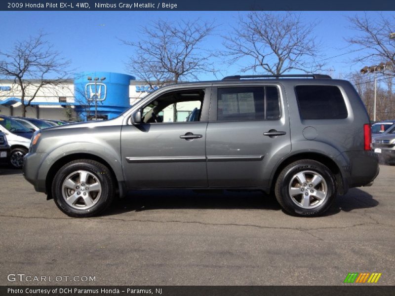 Nimbus Gray Metallic / Beige 2009 Honda Pilot EX-L 4WD