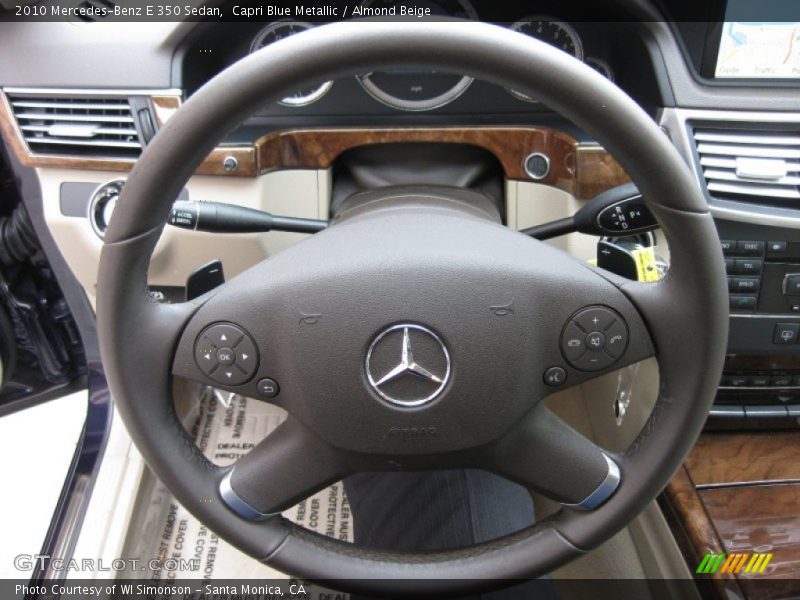 Capri Blue Metallic / Almond Beige 2010 Mercedes-Benz E 350 Sedan