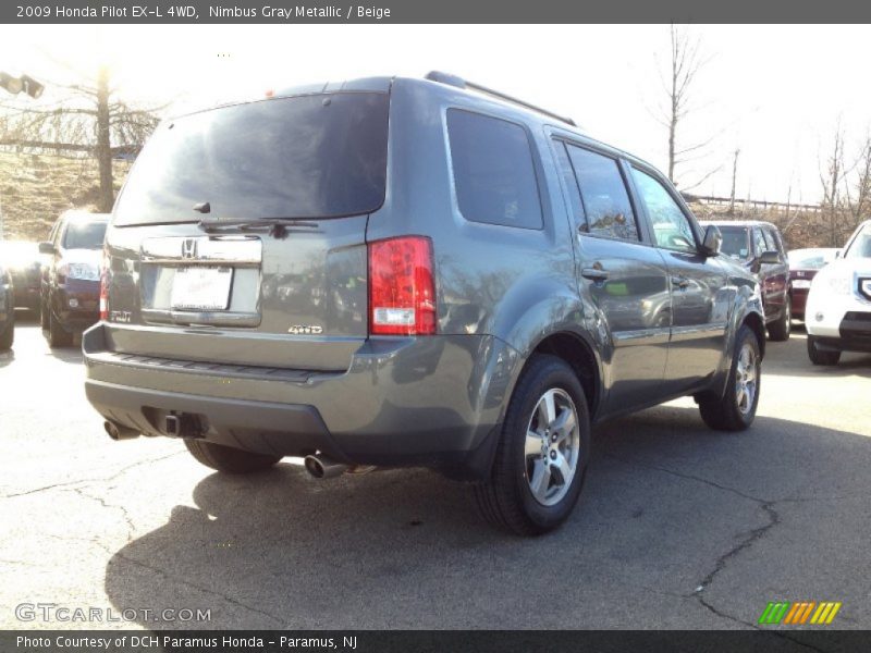 Nimbus Gray Metallic / Beige 2009 Honda Pilot EX-L 4WD