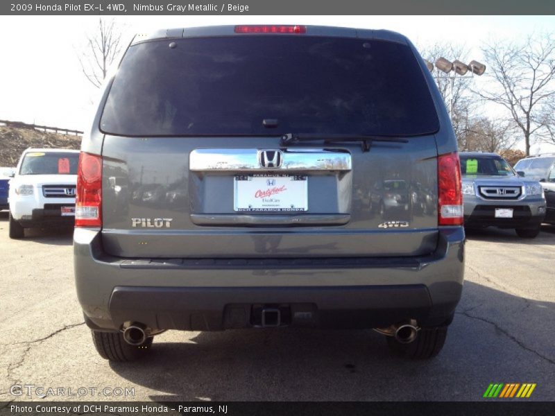Nimbus Gray Metallic / Beige 2009 Honda Pilot EX-L 4WD