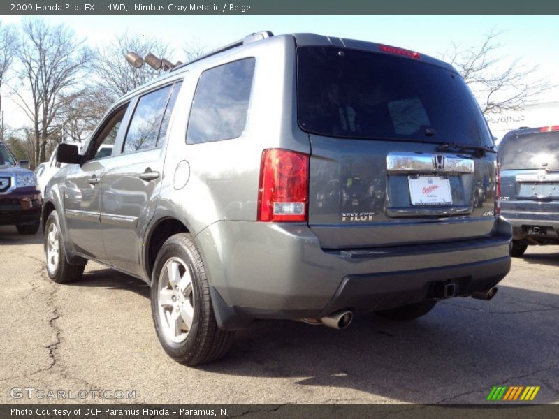 Nimbus Gray Metallic / Beige 2009 Honda Pilot EX-L 4WD