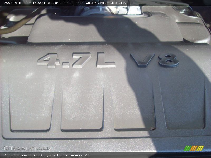 Bright White / Medium Slate Gray 2008 Dodge Ram 1500 ST Regular Cab 4x4
