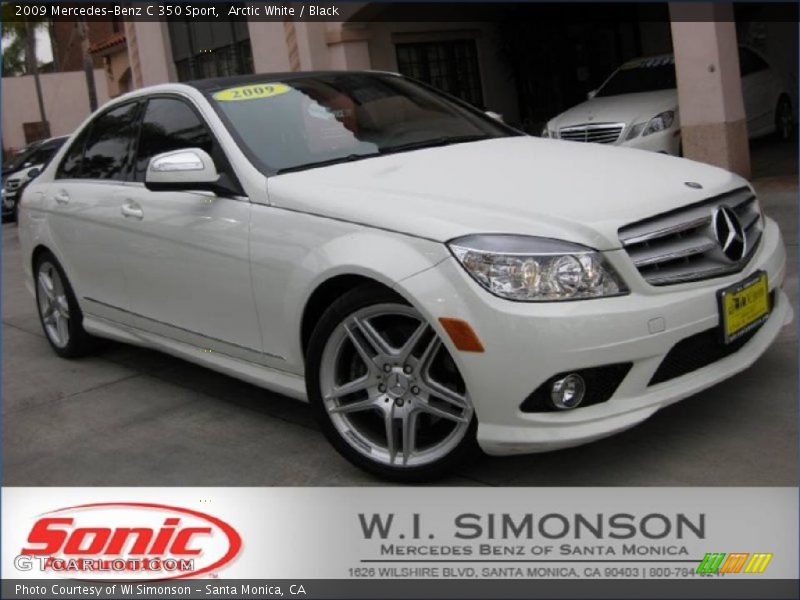 Arctic White / Black 2009 Mercedes-Benz C 350 Sport