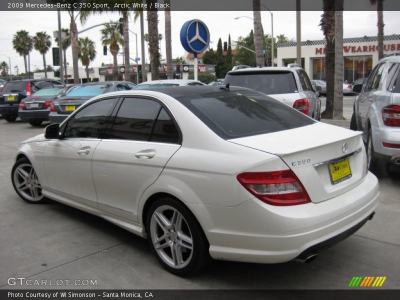 Arctic White / Black 2009 Mercedes-Benz C 350 Sport