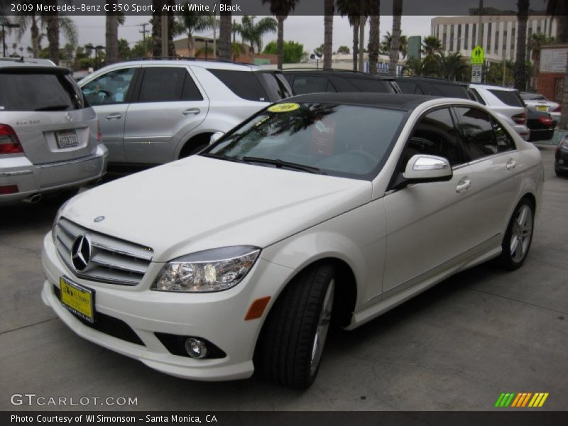 Arctic White / Black 2009 Mercedes-Benz C 350 Sport