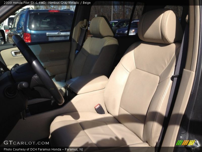 Nimbus Gray Metallic / Beige 2009 Honda Pilot EX-L 4WD