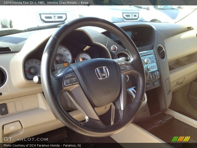 Nimbus Gray Metallic / Beige 2009 Honda Pilot EX-L 4WD