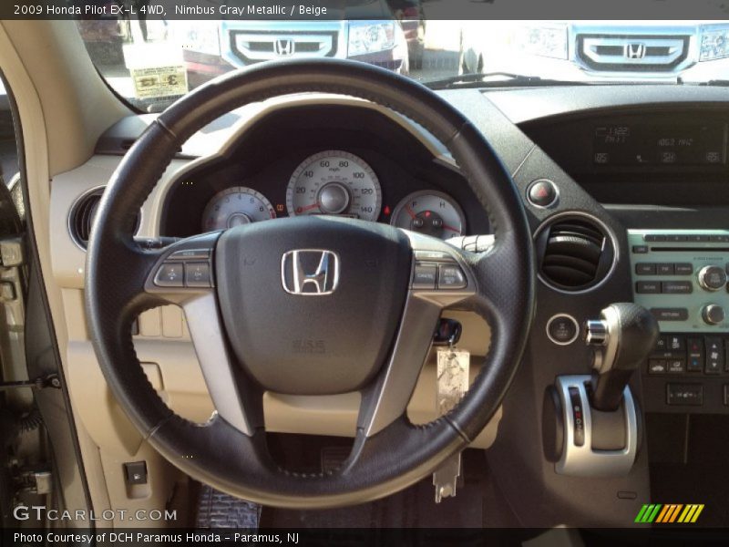 Nimbus Gray Metallic / Beige 2009 Honda Pilot EX-L 4WD
