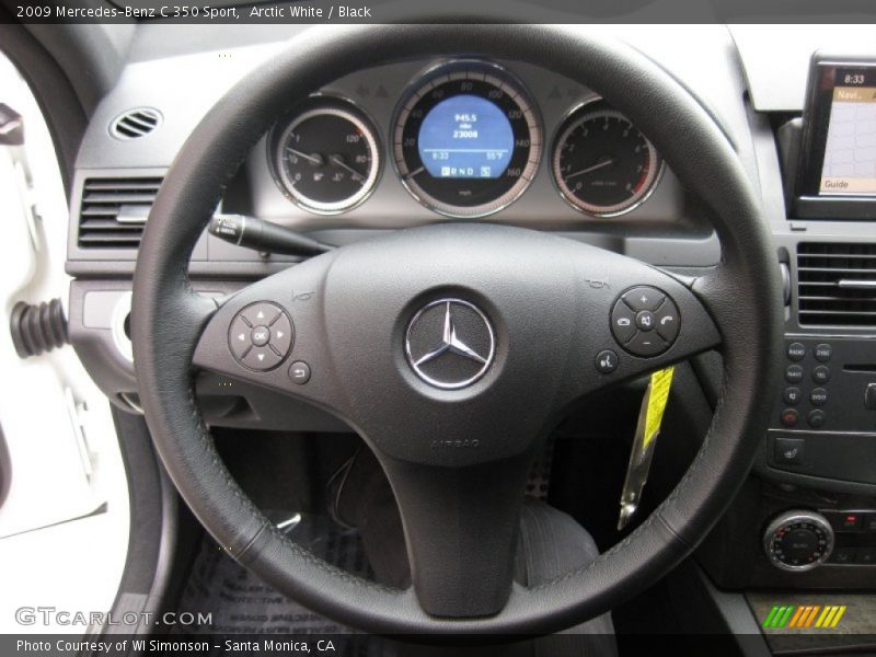 Arctic White / Black 2009 Mercedes-Benz C 350 Sport