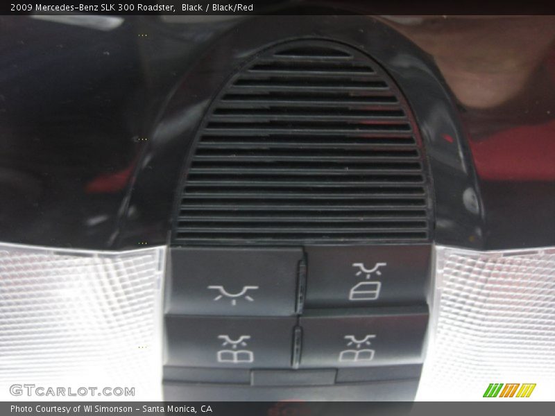 Black / Black/Red 2009 Mercedes-Benz SLK 300 Roadster